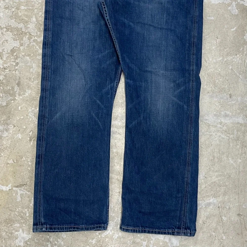 Levis Jeans Mens 38x28 Blue Pants 514 Slim Straight Work Dark Denim Tag‎ 38x30